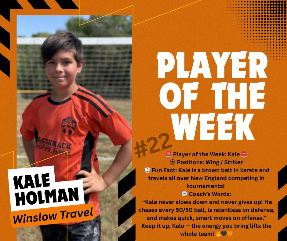 U12 Boys Player of the week: Kale Holman